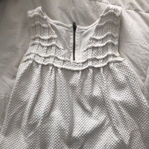 White Anthropologie top, cropped